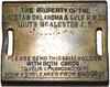 CHOCTAW OKLAHOMA & GULF BAGGAGE TAG