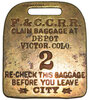 F&CCRR BAGGAGE TAG