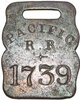 PACIFIC RR 1739 BAGGAGE TAG