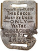 UNION & CENTRAL PACIFIC RR'S BAGGAGE TAG