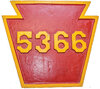 PENNSYLVANIA RR NUMBER PLATE