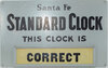 View lot 161 SANTA FE STANDARD CLOCK SIGN