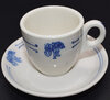 View lot 175 AT&SF BLEEDING BLUE DEMITASSE SET