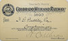 COLORADO MIDLAND RAILWAY PASS