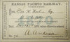 KANSAS PACIFIC RAILWAY PASS