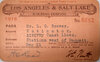 LOS ANGELES & SALT LAKE RAILROAD COMPANY PASS