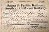 SANTA FE PACIFIC RAILROAD, SOUTHERN CALIFORNIA RAILWAY PASS