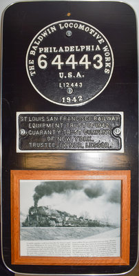 ST LOUIS & SAN FRANCISCO RR BUILDERS PLATE