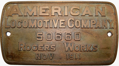 WESTERN PACIFIC RR BUILDERS PLATE