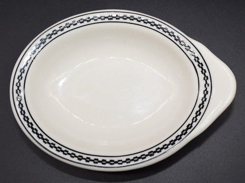 AT&SF BLACK CHAIN BAKER DISH