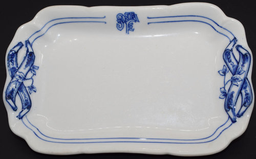 AT&SF BLEEDING BLUE CASH DISH
