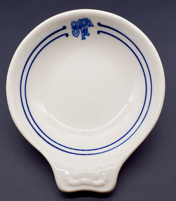 AT&SF BLEEDING BLUE SHELL DISH