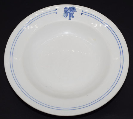 AT&SF BLEEDING BLUE SOUP PLATE