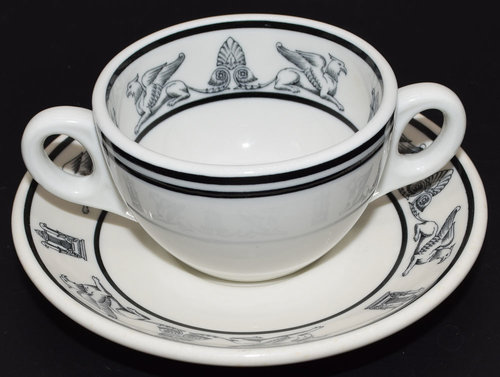 AT&SF GRIFFON BOUILLON CUP & SAUCER