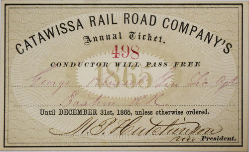 CATAWISSA RAILROAD COMPANY'S PASS