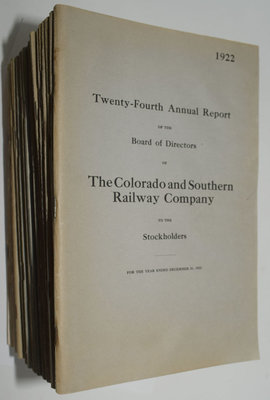 COLORADO & SOUTHERN ANNUAL REPORTS