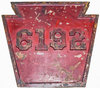 View lot 120 PENNSYLVANIA RR NUMBER PLATE