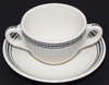 AT&SF BLACK CHAIN BOUILLON CUP & SAUCER