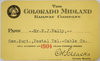 COLORADO MIDLAND RAILWAY COMPANY PASS