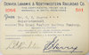 DENVER LARAMIE & NORTHWESTERN RAILROAD CO PASS