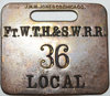 View lot 100 FTWTH&SWRR 36 LOCAL BAGGAGE TAG