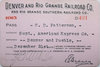 View lot 394 DENVER & RIO GRANDE RAILROAD/RIO GRANDE SOUTHERN RAILROAD PASS
