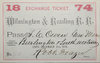 View lot 428 WILLMINGTON & READING RR PASS