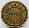 View lot 449 STL&SF RR AGENT LORRAINE WAX SEAL