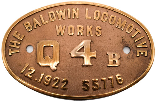 BALTIMORE & OHIO RR PLATE