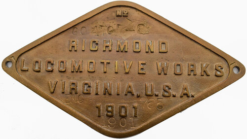 CHESAPEAKE & OHIO RR PLATE