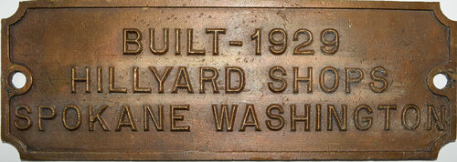 GREAT NORTHERN RR PLATE
