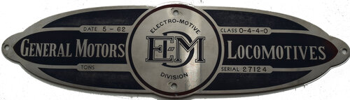 READING RR PLATE