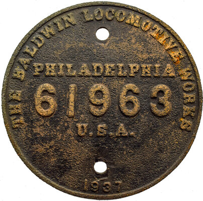 SOUTHERN PACIFIC RR PLATE