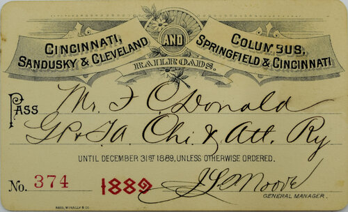 CINCINNATI SANDUSKY & CLEVELAND PASS