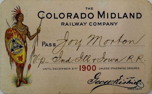 COLORADO MIDLAND RAILWAY COMPANY PASS