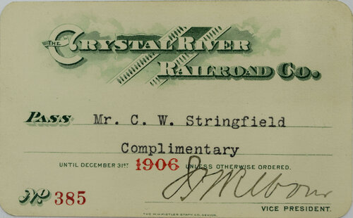 CRYSTAL RIVER RAILROAD CO PASS