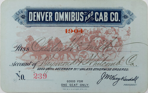 DENVER OMNIBUS & CAB CO PASS