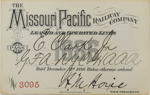 MISSOURI PACIFIC RAILWAY CO PASS