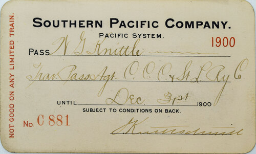 SOUTHERN PACIFIC COMPANY PASS