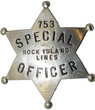 View lot 36 ROCK ISLAND LINES SPECIAL OFFICER 753 BADGE