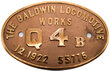 BALTIMORE & OHIO RR PLATE