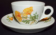 View lot 158 AT&SF CALIFORNIA POPPY TEACUP & SAUCER