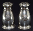GN MEDALLION LOGO SALT & PEPPER SHAKERS