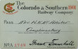 View lot 415 COLORADO & SOUTHERN RAILWAY COMPANY PASS