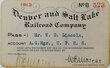 View lot 429 DENVER & SALT LAKE RAILROAD COMPANY PASS