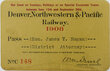 View lot 431 DENVER NORTHWESTERN & PACIFIC RAILWAY PASS