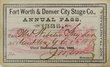 View lot 434 FORT WORTH & DENVER CITY STAGE CO PASS