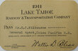 View lot 442 LAKE TAHOE RAILWAY & TRANSPORTATION COMPANY PASS