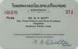 TONOPAH & GOLDFIELD RAILROAD PASS