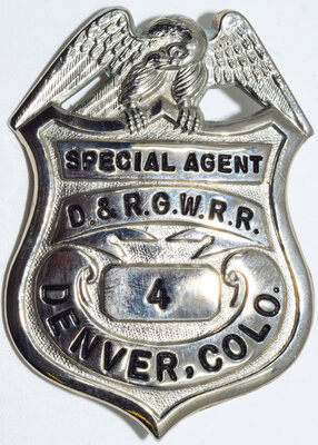 D&RGWRR SPECIAL AGENT 4 DENVER COLO.